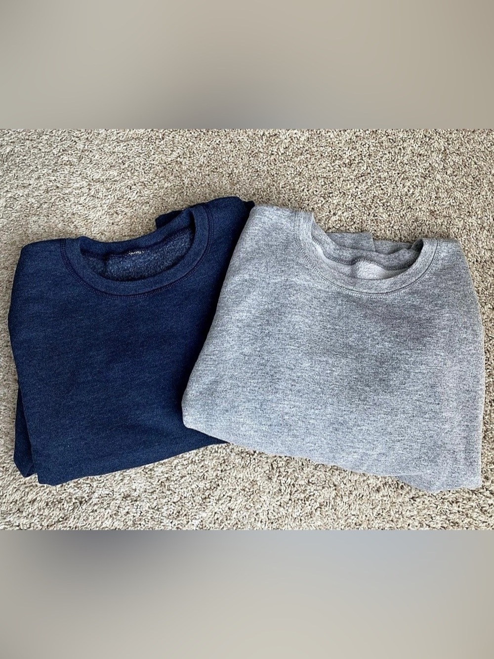 2-Pack Crewneck Sweatshirts in Blue & Gray